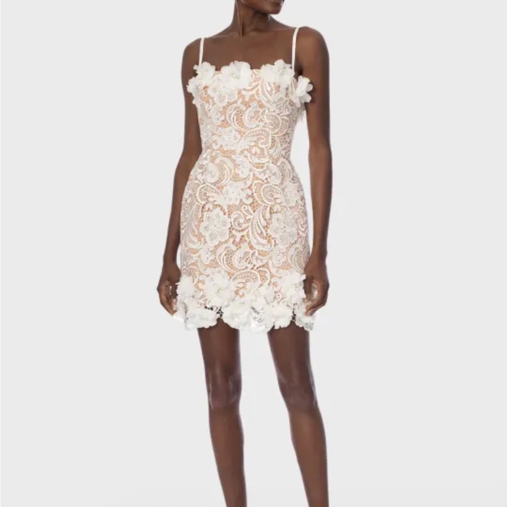 HELSI Women's White Quinn Lace Mini Dress Size SMALL - Picture 1 of 15